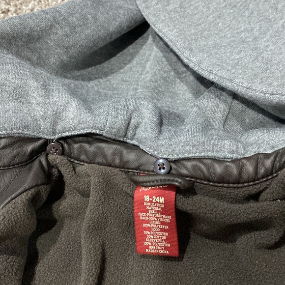 Baby boys faux leather jacket - Picture 5 of 8